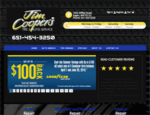 Tablet Screenshot of jimcoopers.com